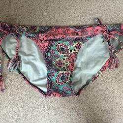 OP Multicolor Paisley Bikini Bottoms – Size Large