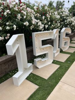 Wood Numbers Quinceniera / sweet 16