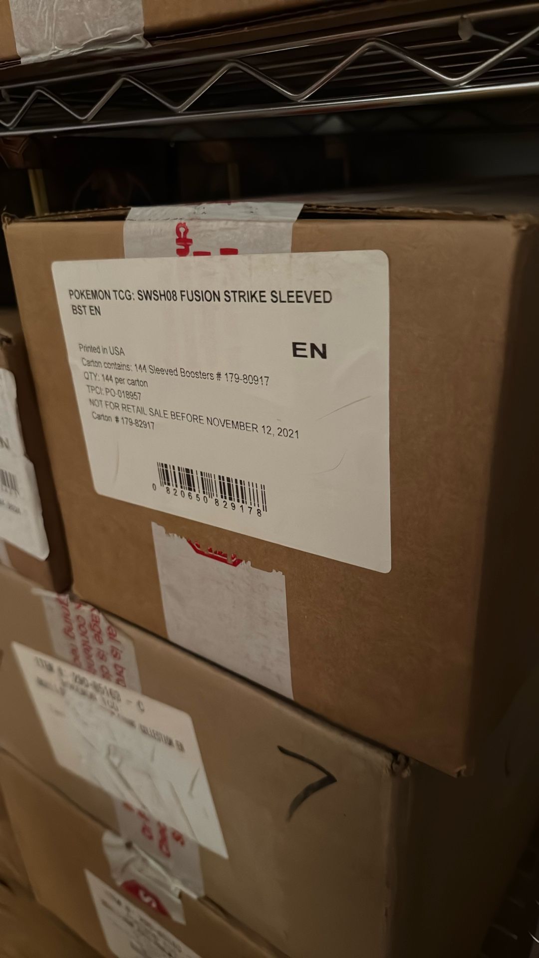 Pokemon Fusion Strike Sleeved Case (144 Packs)