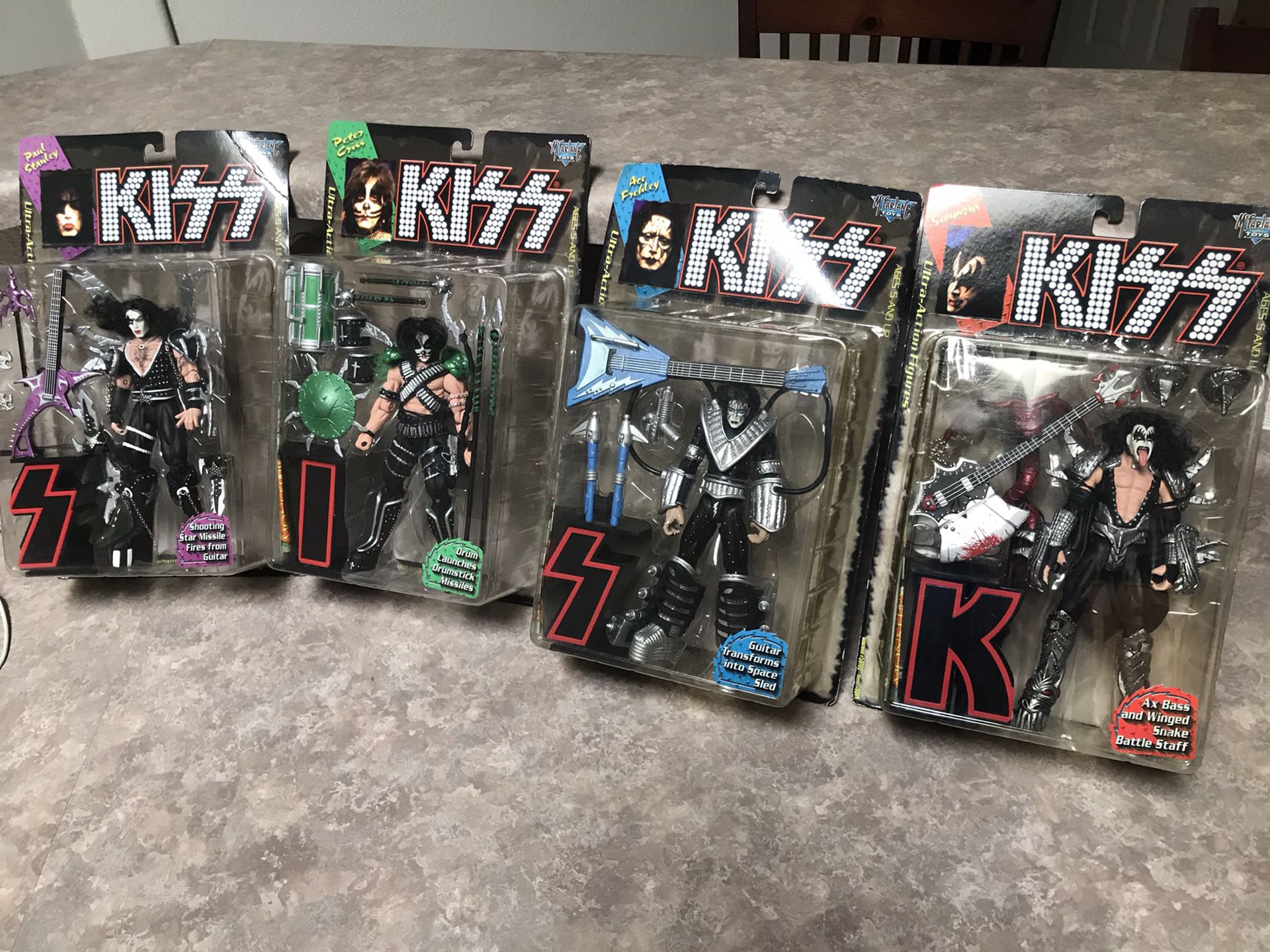 KISS action figures - collectors items. Boxes never opened!