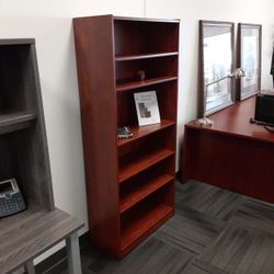 Large Heavy Duty Cherry Bookcase 