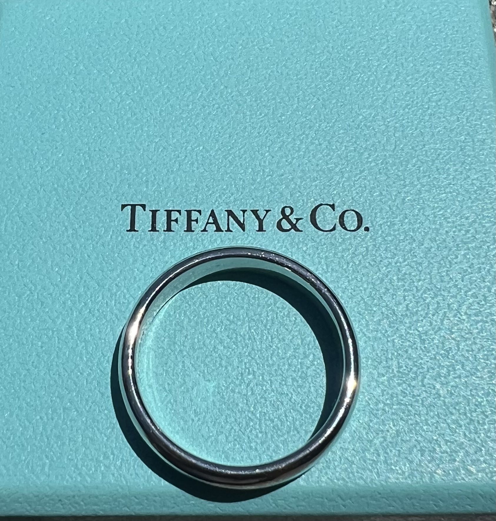Tiffany & Co Platinum Lucida Wedding Band