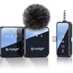 3 in 1 Microphone for iPhone/Android/Camera, Wireless Microphones, 328ft Transmission, 18H Battery Life, Mini Microphone for Record Interview, Vlogs, 