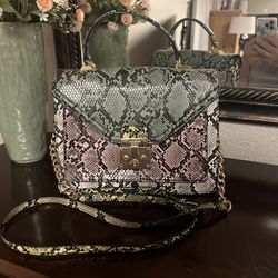 Aldo Faux Snake Purse Bag Adjustable Crossbody