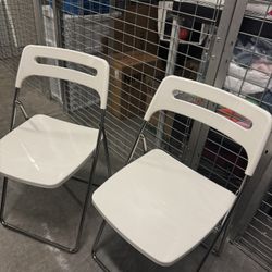 Sillas plegables de plastico acrylic 2 sillas