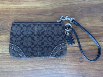 Chocolate Brown Coach Brand Wristlet
