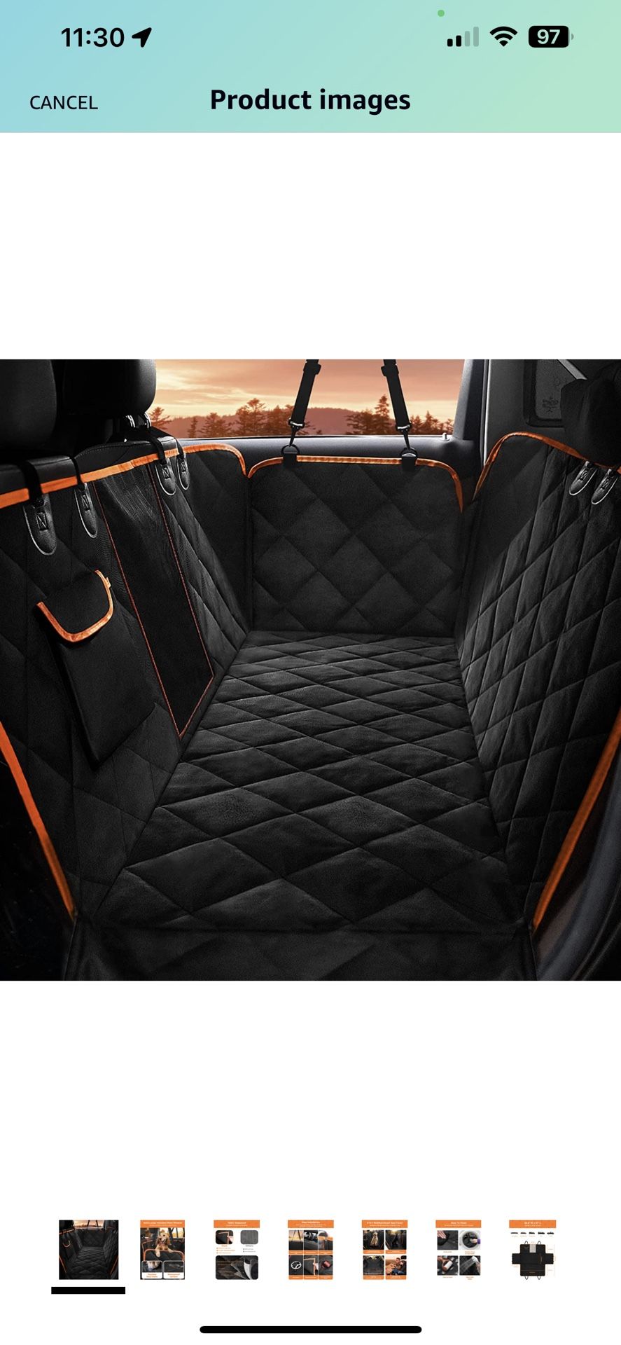 Dog Car Seat Cover,Scratchproof Waterproof Collapsible Dog Car Seat Covers,Car Seat Protector for Dogs with Mesh Window & Storage Pocket, Washable Dog