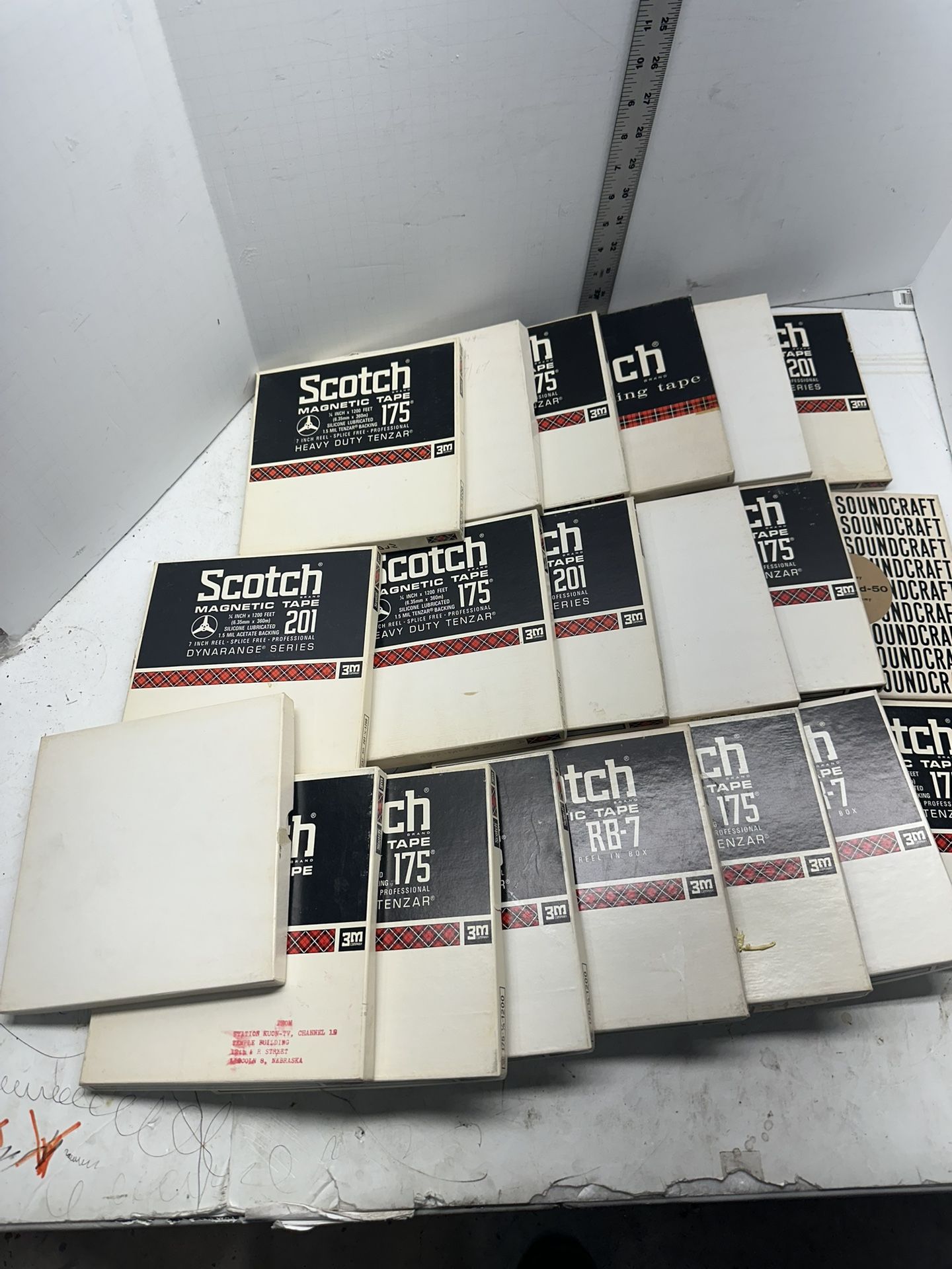 25 VINTAGE SCOTCH REEL TO REEL BLANK RECORDING TAPE USED #S5