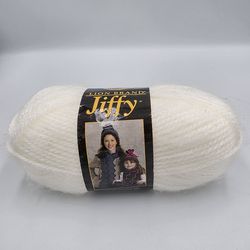Lion Brand Jiffy Mohair Look Yarn 100 White  Skein 3 oz. 135 Yards 100% Acrylic