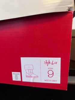 Grey winter boots - new in box.  Womens 9