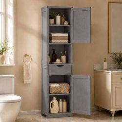Walsunny Tall Bathroom Storage Cabinet