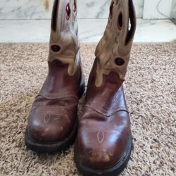 Tony llama work Wellington boots 13 extra wide leather 