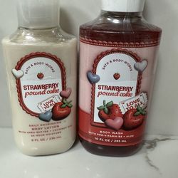 Bath and Body Works Set  Strawberry Poundcake