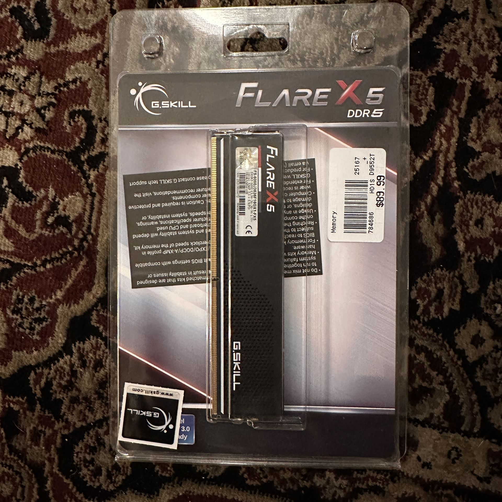 G. Skill Flare X5 DDR5-6000 RAM 16GB NEW