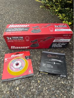Bauer 20MM 6 In 7.5 Amp Dual Action Random Orbit Polisher Buffer Variable Speed