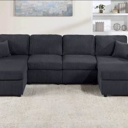 BRAND NEW U SECTIONAL SOFA SET WITH ACCENT PILLOWS INCLUDED $449
