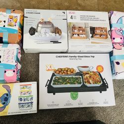 Brand new household goods. Selling as a lot; all for $175. :) (if wanting individual items; blankets are $10 each, Pyrex set is $30, and everything el