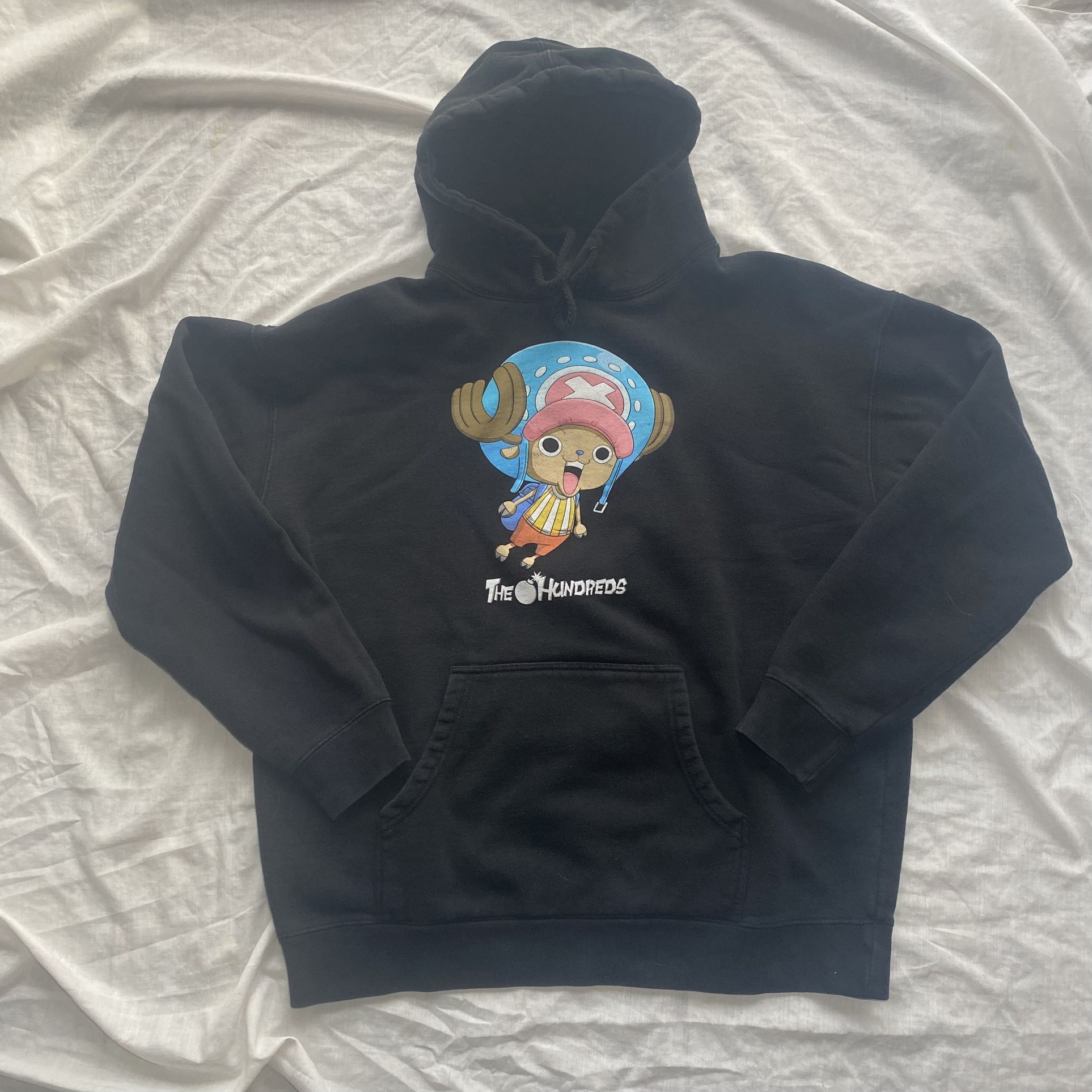 The Hundreds x One Piece Tony Chopper Hoodie Men's XL Blaxk Toei Animation Anime