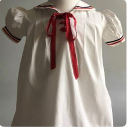 Vintage Toddler Girl White Sailor Dress