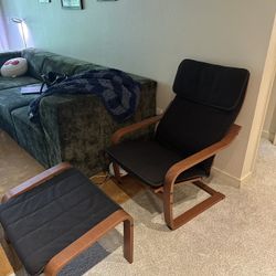 Ikea poäng lounge chair and ottoman 