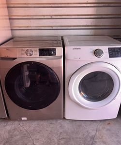 White Samsung Washer And Electric Dryer