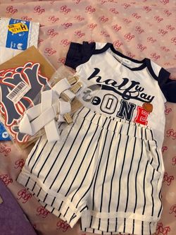 Half way to one baseball theme
