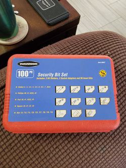 100 piece security bit set
