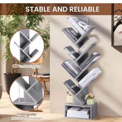 8 shelf Tree book case gray $60