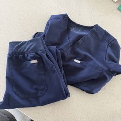 FIGS Scrubs Set - XXS, Navy Blue
