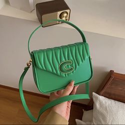 Fashion Mini Handbag, Women's Striped Shoulder Bag, Solid Color Flap Bag