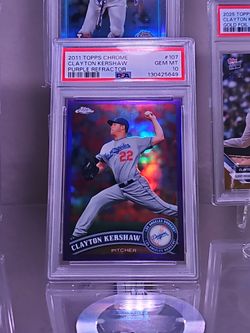 2011 Topps Chrome Clayton Kershaw Purple Refractor PSA 10