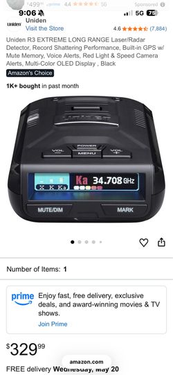 Uniden R3 Extreme Radar Detector w/ All Accessories
