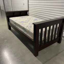 Twin Bed Frame With Mattress 