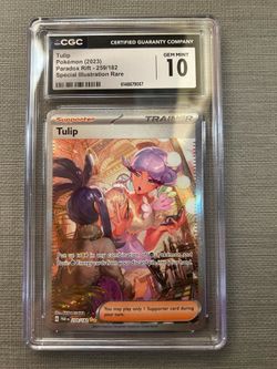 Pokémon Tulip 259/182 SV04 Paradox Rift SIR Holo English 2023 CGC 10