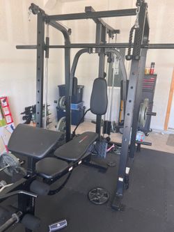Workout rack and bench