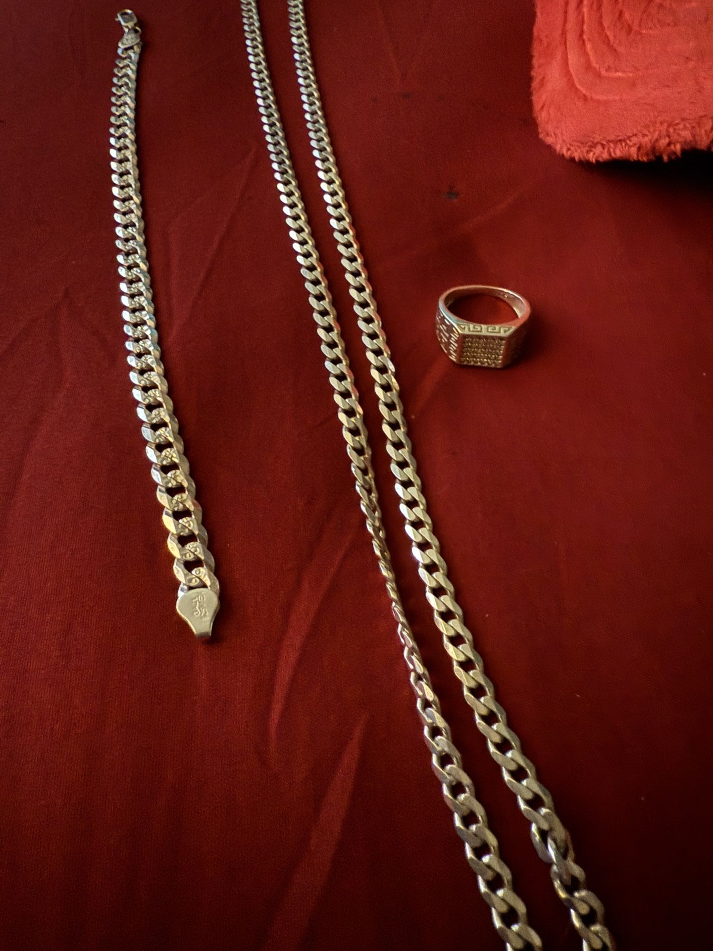 .925 Cuban And Ring