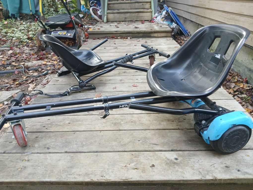 Hover-1 Hoverboard + Hoverkart Conversion Seats (Lot of 2 Karts, 1 Working Hoverboard)