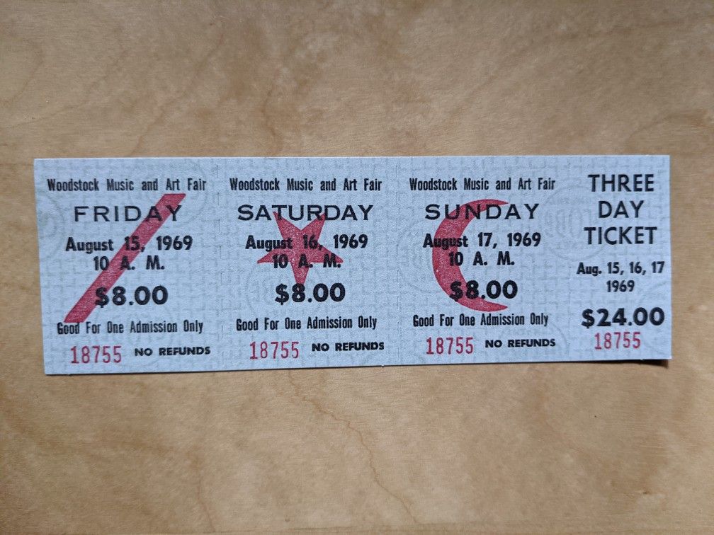 Woodstock 3-Day Ticket - #18755