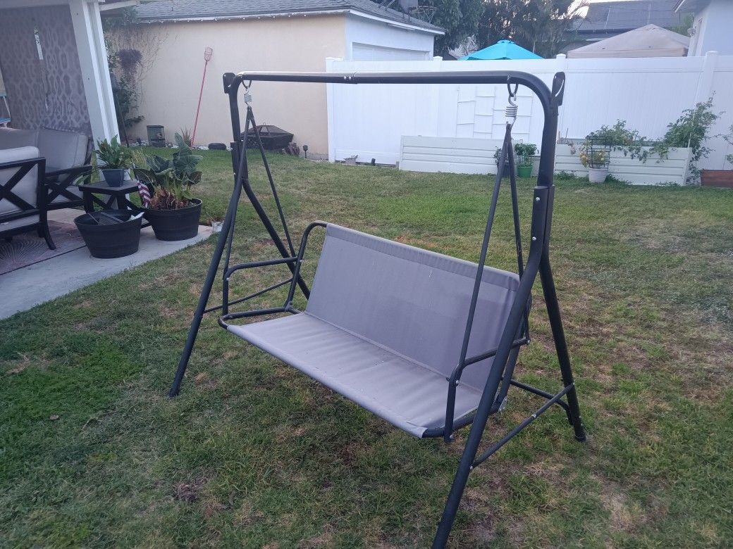 PORCH SWING. OUTDOOR HEATERS. ADJUSTABLE BASKETBALL HOOP.  KNEE SCOOTER. CEILING FANS.