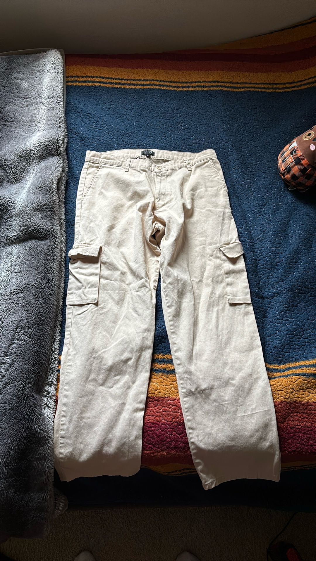 Beige Cargo Pants 