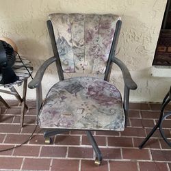Vintage Chair With Wheels