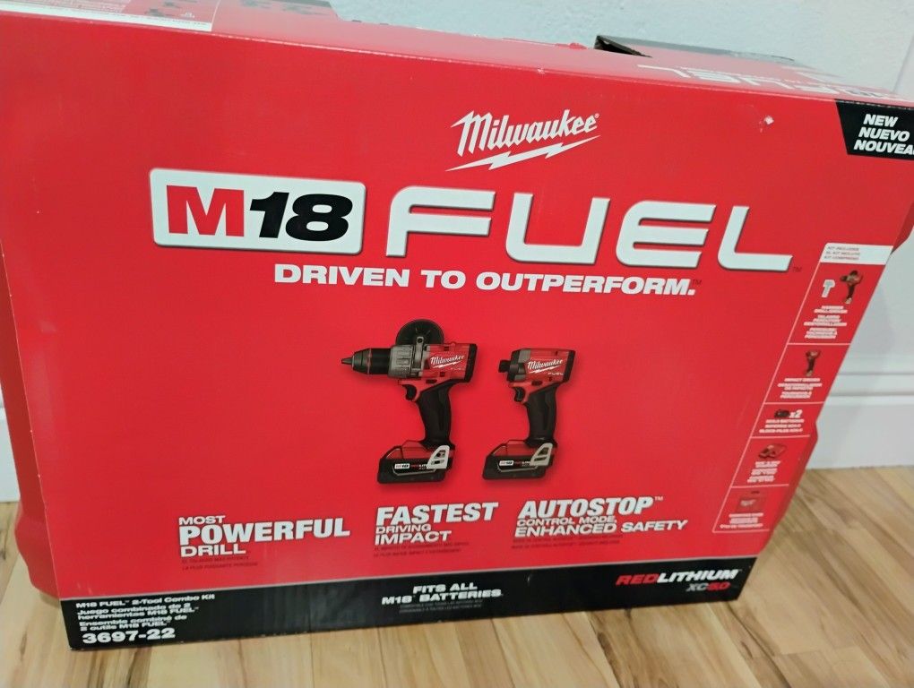 M18 Fuel Milwaukee Drills Combo, New Never Open, Available Now $380