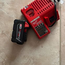 MILWAUKEE M18 5.0 BATTERY & CHARGER — new