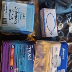 Adult Diapers-M Gloves-M &Pads $5