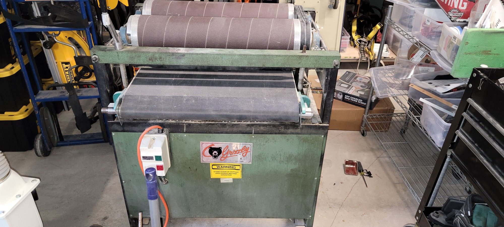 24 Inch Drum Sander Grizzly G1066R - 24" 5 HP Drum Sander - $1,050