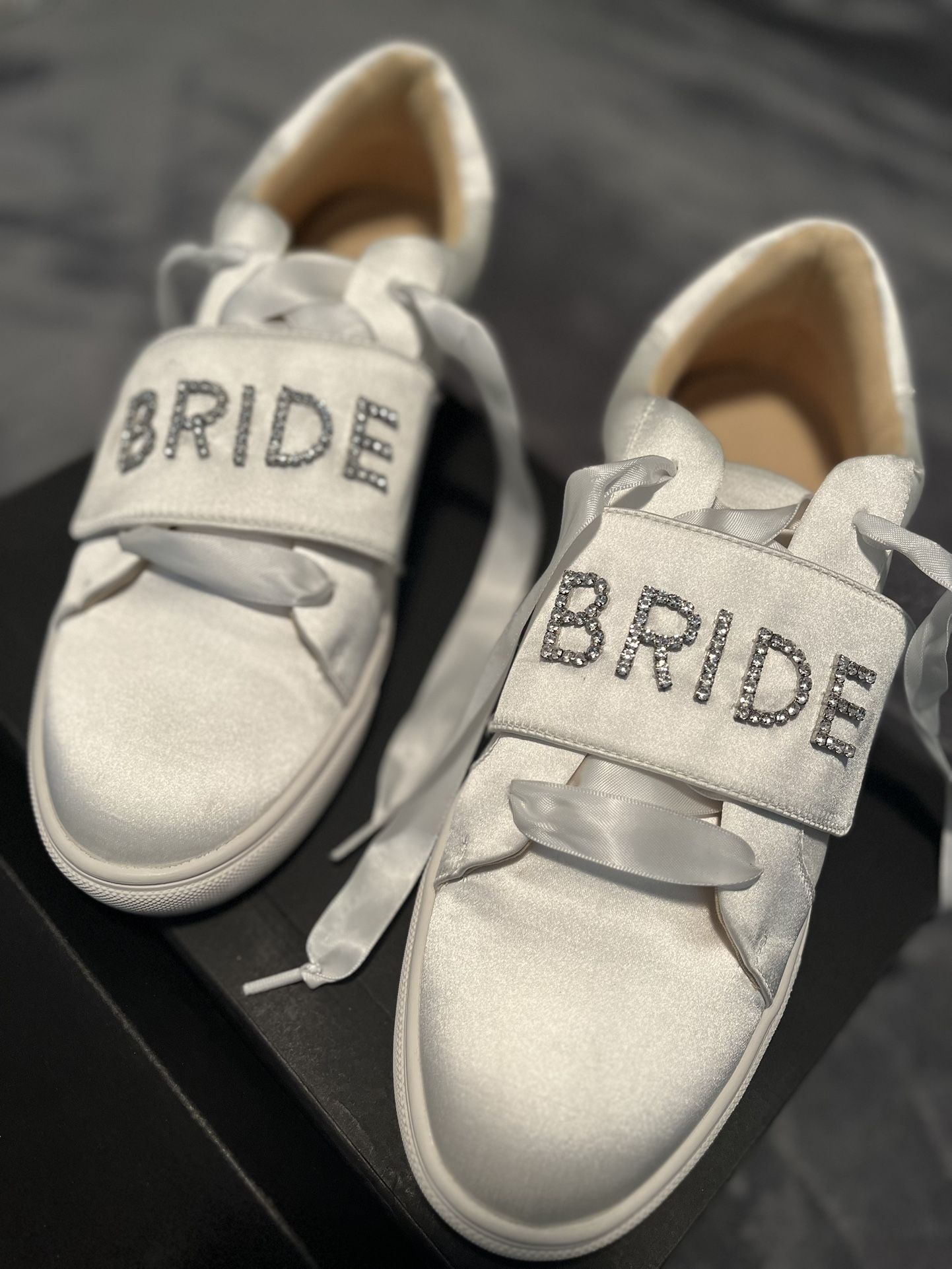 Betsy Johnson Bride Jeweled Sneakers