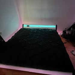 King sized LED bed frame and mattress from Amazon