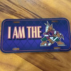 Phoenix Coyotes Plastic License Plate