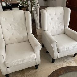 Tufted Accent Chair with High Wingback