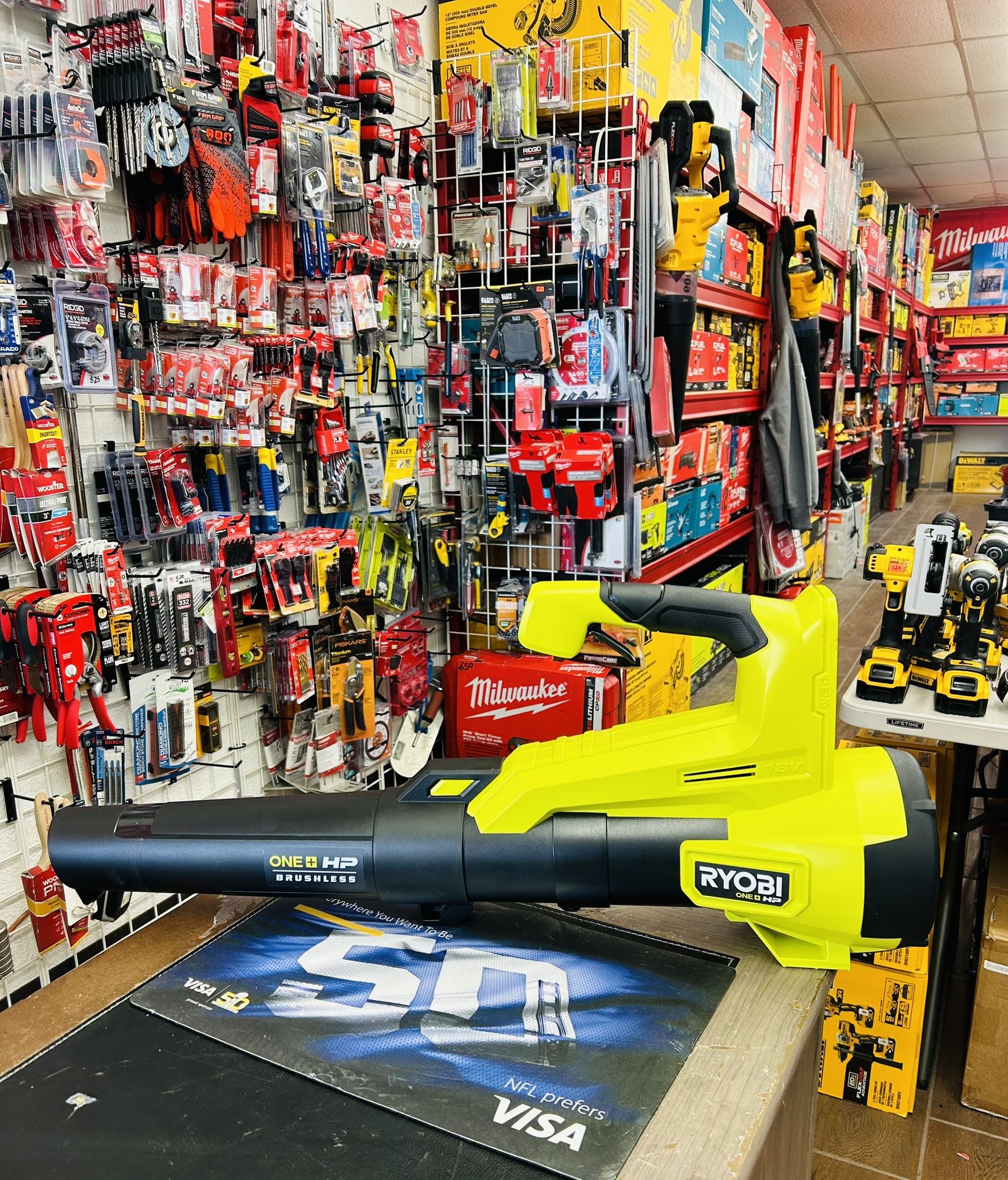 RYOBI ONE+ HP 18V Brushless 110 MPH 350 CFM Cordless Variable-Speed Jet Fan Leaf Blower (Tool Only)